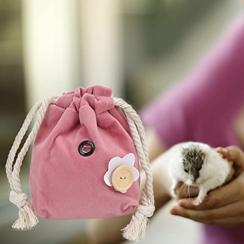 Qukaim Hamstertasche Kleine Haustier Tragetasche, Tragbare Flanell Weiche Outgoing Tasche für Hamster, Zuckergleiter, Eichhörnchen, Leichtes Design, Ideal für Reisen und Outdoor von Qukaim