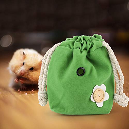 Qukaim Hamstertasche für kleine Haustiere, Flanell-Tragetasche für Hamster, Zuckergleiter, Eichhörnchen, tragbare Outgoing Bag von Qukaim