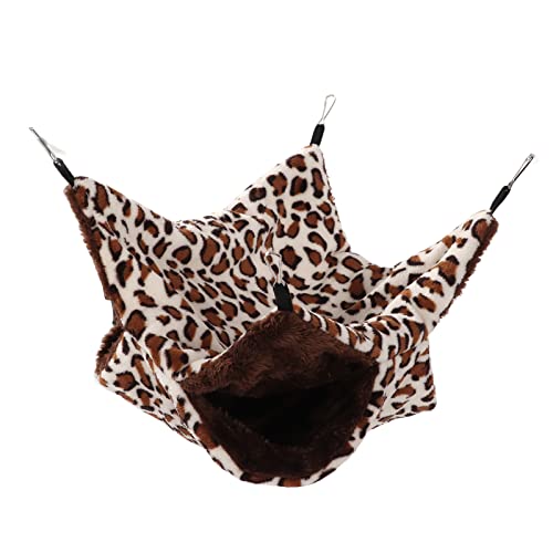 Qukaim Haustier Doppellagige Hängematte 20 x 20 cm Warm Hängender Schlafsack für Hamster Streifenhörnchen Frettchen Braun Punkte Qukaim Haustier Doppellagige Hängematte 20 x 20 cm Warm Hängender Schlafsack für Hamster Streifenhörnchen Frettchen Braun Punkte von Qukaim