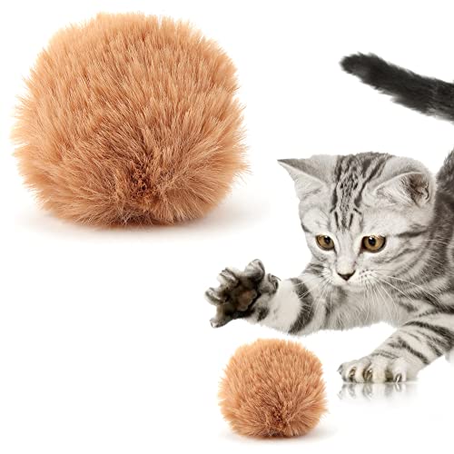 Qukaim Haustierspielzeug, tragbare, bunte Katzenspielzeugbälle, interaktive Spielbälle für Katzen, lustiges Jagen und Spielen, verschiedene Farben, 3 cm Durchmesser, 10 Stück von Qukaim