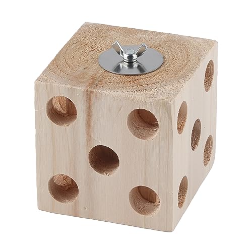 Qukaim Holz Vogel Beißspielzeug Vogelblock Spielzeug Futtersuche Shredding Holz Kauspielzeug für Lovebirds, Nymphensittiche, Wellensittiche, 9 cm, ideal für Papageien-Sitzstangen und Beißaktivitäten von Qukaim