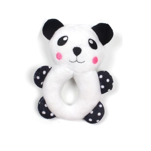 Qukaim Hund Plüschtier Hund Plüschtier, Niedliche Tierform Gefüllter Hund Plüschtier für Langeweile und Angstlinderung, Zähne knirschen Panda, Weiches Haustier Kauspielzeug, 30cm Lang von Qukaim