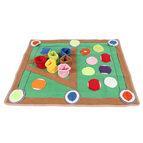 Qukaim Hund Schnüffelmatte Spielzeug Hund Schnüffelpad Puzzle Spielzeug, Langsames Essen Langeweile Linderung Weiche Schnüffelmatte für Geruchstraining, Welpen Pool Ball von Qukaim