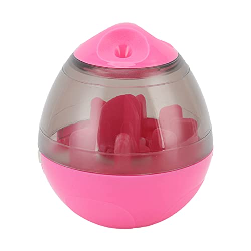 Qukaim Hund Slow Feeder Ball Spielzeug Pet Food Dispensing Ball Interaktives Gedächtnistraining Hund Slow Feeder Puzzle Spielzeug für Welpen Katze Rosa von Qukaim