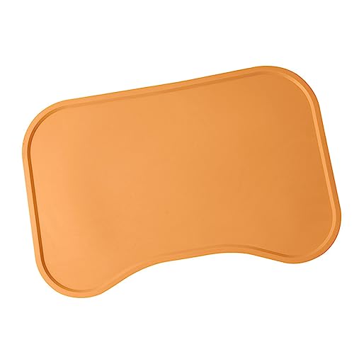 Qukaim Hundefuttermatte aus Silikon, verhindert Rutschen, wasserdichte Futtermatte für Katzen und Hunde, Gelb, 45,7 x 30,5 cm von Qukaim