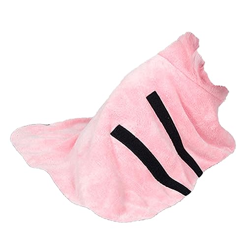 Qukaim Hundehandtuch Hundehandtuch Bademantel, Starke Wasseraufnahme Haustier Trockenmantel, Multifunktionale Rosa Robe Decke, für Katzen und Hunde von Qukaim