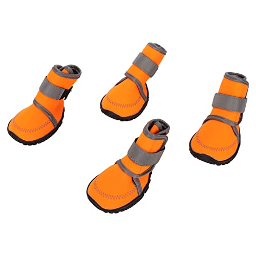 Qukaim Hundepfotenschutz, Hundestiefel, weiches Gummi, wasserdicht, mit reflektierenden Riemen, für Outdoor-Aktivitäten, Größe M, 4 Stück Qukaim Hundepfotenschutz, Hundestiefel, weiches Gummi, wasserdicht, mit reflektierenden Riemen, für Outdoor-Aktivitäten, Größe M, 4 Stück von Qukaim