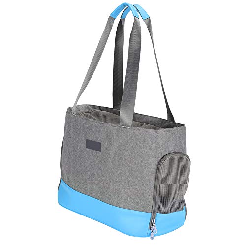 Qukaim Hundetragetasche, universelle Haustier-Tragetasche, Einzelschultertasche, Haustiertragetasche für Hund, Katze, Kaninchen, Ausgehen, leichtes Design, verstellbarer Gurt, Blau von Qukaim