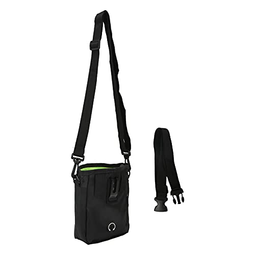 Qukaim Hundetraining Hüfttasche Hundetraining Hüfttasche, Multifunktionale Hundeleckerli-Tasche mit Lanyard und Gürtel für Trockenfutter und Spielzeug, Schwarz von Qukaim