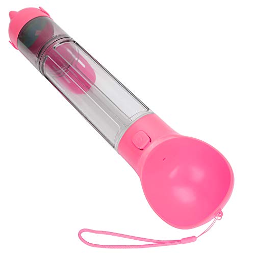 Qukaim Hundewasserflasche, 500 ml, Hundewasserflasche, Trinkbecher und Futterspender, inklusive Schaufel und Müllbeutel, Haustierbedarf, Rosa von Qukaim