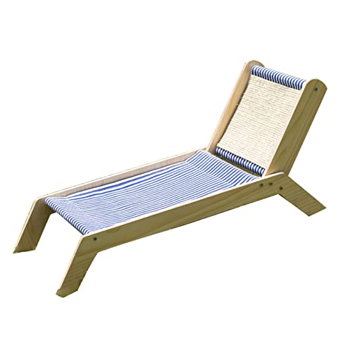 Qukaim Katzenbett Katze Strandkorb Erhöhtes Bett mit Sisal-Kratzer, Indoor Outdoor Alle Jahreszeiten, Mini Strandkorb für Kätzchen, 40cm Hoch von Qukaim