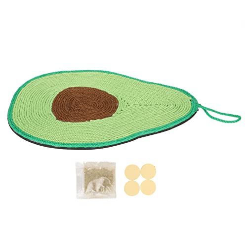 Qukaim Kratzmatte für Katzen, Avocado-Form, Sisal + EVA, 28 x 43 cm, Avocado-Form von Qukaim