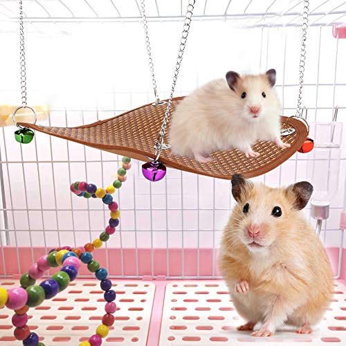 Qukaim Kühlende Hängematte für kleine Tiere, 1 Stück, atmungsaktive Matte, zum Aufhängen, Käfigbett, 20,5 x 20,5 cm, ideal für Hamster und kleine Haustiere Qukaim Kühlende Hängematte für kleine Tiere, 1 Stück, atmungsaktive Matte, zum Aufhängen, Käfigbett, 20,5 x 20,5 cm, ideal für Hamster und kleine Haustiere von Qukaim