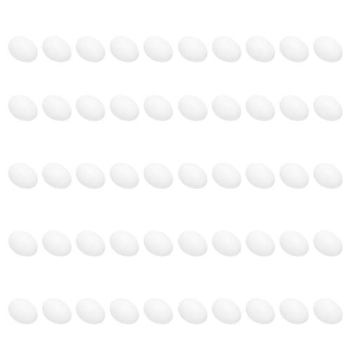 Qukaim Künstliche Eier, große Wassereinspritzung, Taubeneier, 50 Stück, Simulationsei zum Schlüpfen, künstliche Eierform, Taubenzubehör von Qukaim