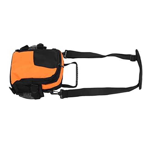 Qukaim Leckerli-Trainingstasche für Hunde, farblich passende Schultertasche, für Snacks, Outdoor, Park, Reisen, Orange und Schwarz von Qukaim