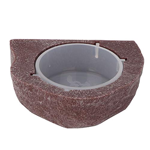 Qukaim Lizard Feeder Kunststoff Reptilien Pet Feeder Bowl Suspension Type Food Dish for Lizard and Chamäleon, Brown von Qukaim