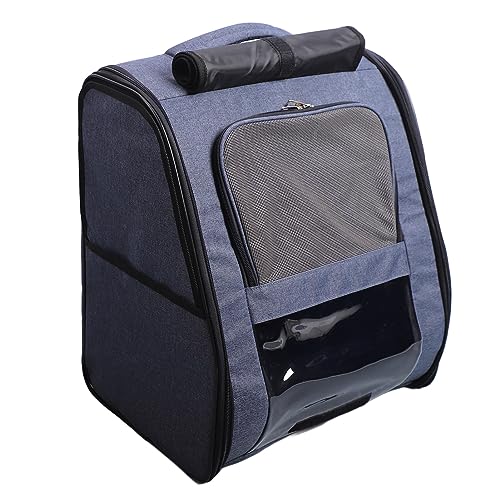 Qukaim Multifunktionaler Haustier Rucksack Haustier Träger Rucksack, Große Kapazität Polyester Haustier Tasche, Stressprävent Multifunktionaler Haustier Rucksack mit Seitentasche für Hunde Katzen im von Qukaim