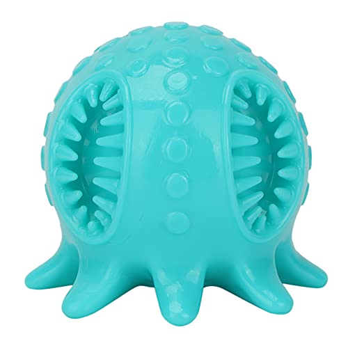 Qukaim Octopus Shape Chew Toy Octopus Shape Dog Chew Toy, Squeaky Teeth Cleaning Ball Food Dispenser, Blue von Qukaim