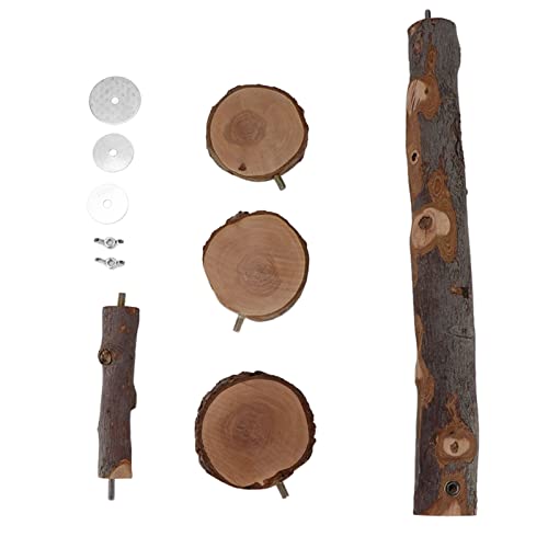 Qukaim Papagei Barsch Ast Haustier Sitzstange Holz Ständer Spielzeug für Hamster Vogel Holzregal Plattform Springspielzeug Papagei Ast 20cm Lang von Qukaim