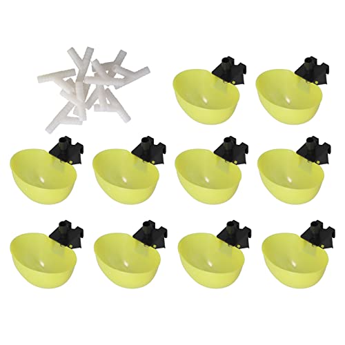 Qukaim Pet Bird Supplies Automatische Vogeltränke, große Kapazität, Geflügel-Trinkschale für Haustiere, Vögel, Tauben und Papageien, 9,5 mm, ideal für kleine und mittelgroße Welpen, Schwarz von Qukaim