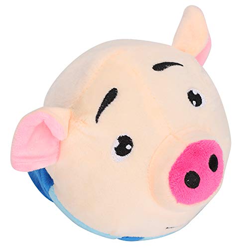 Qukaim Pet Bouncing Ball Pet Bouncing Jump Ball, Cartoon Pig Doll Ball, USB Electric Interaction Toy, Washable Pet Sound Ball, Cute Design for Dogs and Cats, Blue Clothes von Qukaim