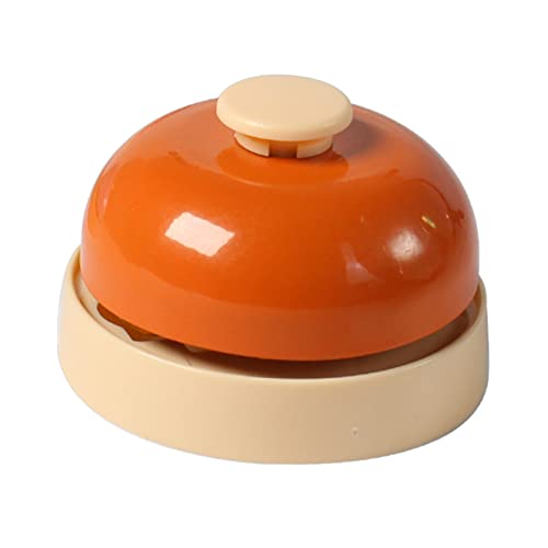 Qukaim Pet Call Dinner Bell Pet Call Bell Metal Dog Training Dinner Bell for Pet Toys, Orange von Qukaim