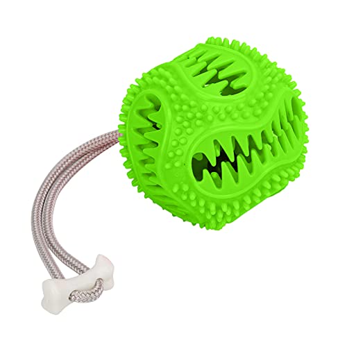 Qukaim Pet Chew Ball Toy Pet Chew Ball Toy, Biss Resistant Dog Tooth Cleaning Ball for Small Medium Large Dogs and Cats, Suction Cup Design, Green von Qukaim