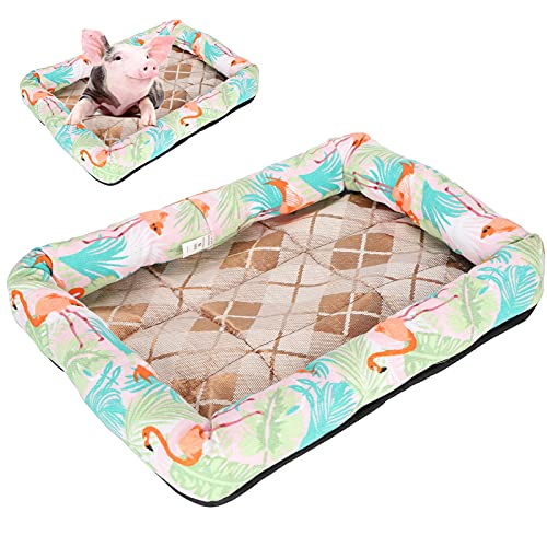 Qukaim Pet Cooling Pad Pet Mat Cloth Fabric Four Seasons Universal Cooling Double Side Pet Bed Bird Pattern Soft Comfortable Breathable for Dogs and Cats von Qukaim