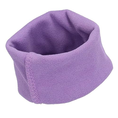 Qukaim Pet Ear Snood Dog Quiet Ear Muff, Purple Pet Noise Protection Calming Ear Hood, Warm Soft Snood for Angstlinderung, Größe L von Qukaim