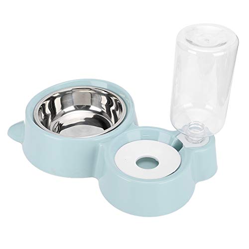 Qukaim Pet Feeder Bowl Large Capacity Pet Feeder, Automatic Cat Water Dispenser and Dog Food Bowl, Dual Function Feeding Station, Blue von Qukaim