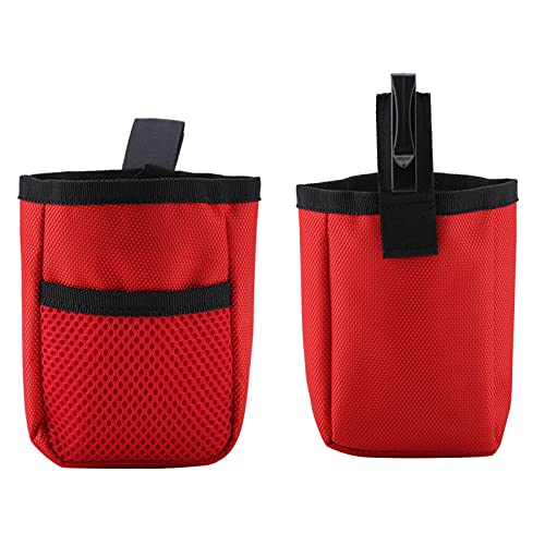 Qukaim Pet Food Treat Bag Pet Food Treat Bag, Multifunctional Portable Waist Pouch for Training and Obedience, Red Snack Bag, Ideal for Pet Supplies and Outdoor Activities von Qukaim