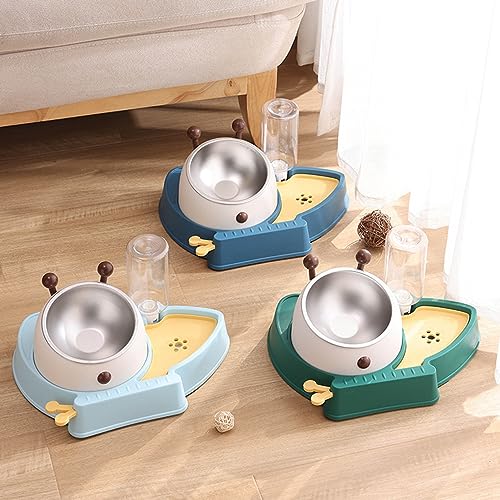 Qukaim Pet Foodand Wassernäpfe 15 Grad geneigt Haustier Futter und Wasserbox, Schmetterlinge und Bienen Form, Kleine Automatische Katze Wasser und Futternäpfe für Katzen und Hunde von Qukaim