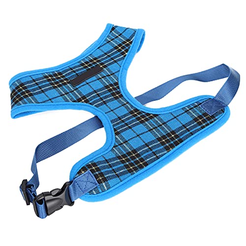 Qukaim Pet Harness Pet Dog Harness with Leash, Breathable Veststyle Soft Mesh Harness for Small Medium Dogs, Blue, Size S von Qukaim