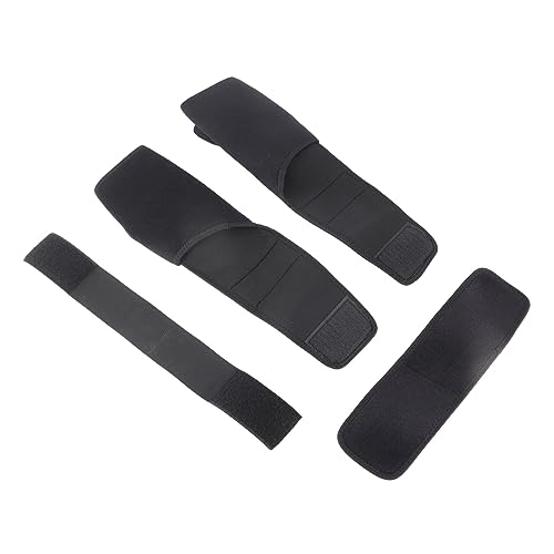 Qukaim Pet Leg Wunden Protektor Hund Ellenbogen Bandage Protektor Pads Einstellbare Atmungsaktive Vorderbeine Sleeve für Verletzungen Arthritis Schwarz Medium für Mittlere Hunde von Qukaim