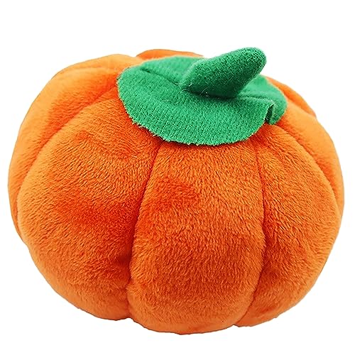 Qukaim Pet Plush Toy Dog Plush Toy Cute Pumpkin Squeaky Bite Resistant Stuffed Pet Toy for Teeth Grinding, Langeweile Relief von Qukaim