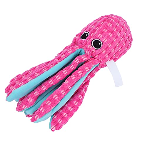 Qukaim Pet Squeaky Toy Pet Cord Octopus Gesangsspielzeug, Quietschspielzeug für große mittelgroße kleine Hunde, interaktives Welpen-Trainingsspielzeug, 30 cm lang, ideal zum Beißen und Spielen von Qukaim