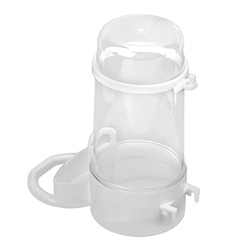 Qukaim Pet Supplies Automatischer Futterspender für Vogelfutter, 415 ml, transparent, mit Ständer, für Papageien und kleine Vögel, Haustierbedarf, 5 Stück von Qukaim