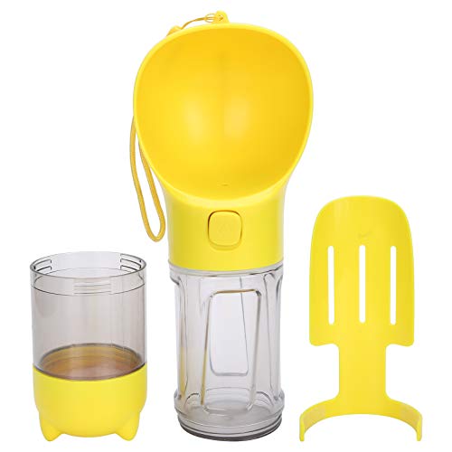 Qukaim Pet Water Cup Portable Dog Water Bottle, 300ml Pet Water Cup for Cats and Dogs, Travel Drinking Feeder, Lightweight Pet Supplies, Yellow von Qukaim