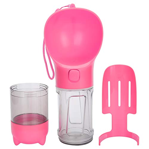 Qukaim Pet Water Cup Portable Pet Water Bottle, 300ml Pink Dog Cat Travel Drinking Cup, Pet Water Cup Feeder von Qukaim
