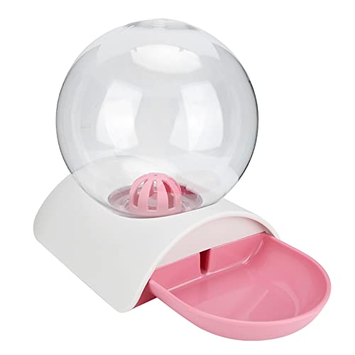 Qukaim Pet Water Feeder Plastic Bubble Pet Water Feeder Automatic Drinking Bowl for Cats Dogs, High Capacity Eco Friendly Water Dispenser (Pink) von Qukaim