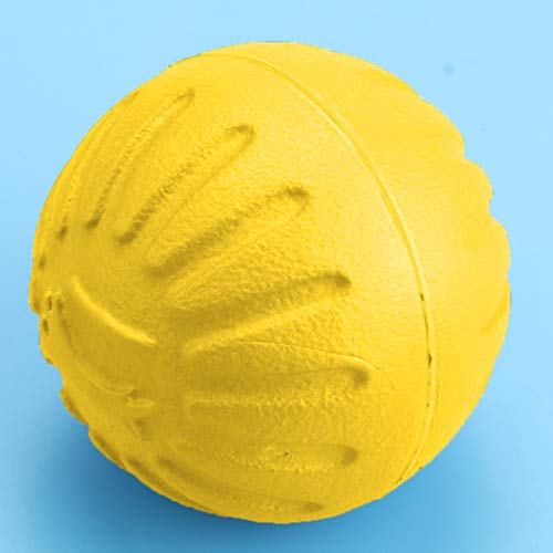 Qukaim Pets Dog Ball Toy EVA Dog Ball Toy, 1PC Bissfestes Kauspielzeug für Haustiere, interaktiver Hundeball in Gelb, ideal für Spielzeit und Trainingsaktivitäten von Qukaim