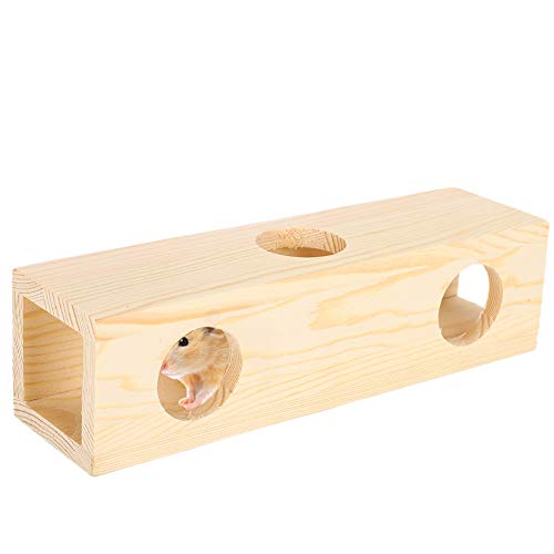 Qukaim Pets Supplies Hamstertunnel Holzrohr Hausverlängerung Kleine Gerade Hamsterrohr für Training, Spielen, Bewegung, Kleine Haustierbedarf, 15 cm Lang von Qukaim