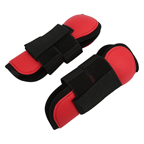 Qukaim Pferdespannenstiefel, 1 Paar, weiche PU-Schale, Streichkappen für Pferde, verhindern ein Verrutschen, einfach zu kleben, rot, Vorderbeine, Größe L, Pferdebedarf Qukaim Pferdespannenstiefel, 1 Paar, weiche PU-Schale, Streichkappen für Pferde, verhindern ein Verrutschen, einfach zu kleben, rot, Vorderbeine, Größe L, Pferdebedarf von Qukaim