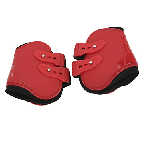 Qukaim Pferdespannenstiefel Set, sichere weiche verschleißfeste PU Shell Sehnenschutz Stiefel für Pferde Rot Hinterbeine XL Pferd Streichkappen Pferdebedarf Qukaim Pferdespannenstiefel Set, sichere weiche verschleißfeste PU Shell Sehnenschutz Stiefel für Pferde Rot Hinterbeine XL Pferd Streichkappen Pferdebedarf von Qukaim