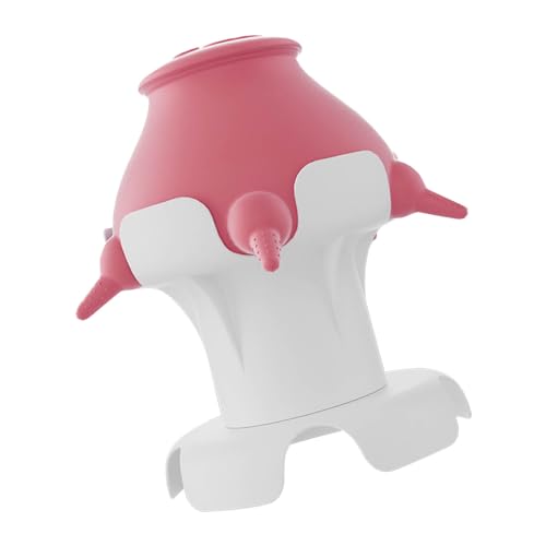 Qukaim Puppy Feeder Station Pet Milk Feeder mit 4 weichen Silikon-Nippeln, erhöhter Boden, Welpenmilch-Futterstation für mehrere Welpen Kätzchen, Rosa von Qukaim