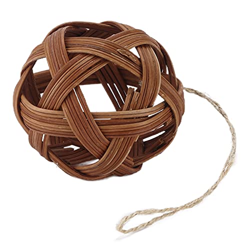 Qukaim Rattan Ball Toys Rattan Ball Spielzeug, Sicheres Ungiftiges Kauspielzeug für Hamster und Kaninchen, Futter- und Futterball, Umweltfreundlich, 6 cm Durchmesser von Qukaim