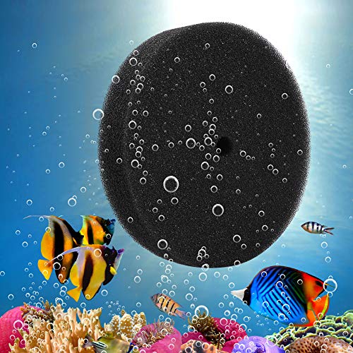 Qukaim Runder Schwammfilter Baumwolle Rund Aquarium Filter Baumwolle Biochemischer Schwammfilter für Fischtank, 200mm, Treibsand Filtration Zubehör, Ideal für Süßwasser und Marine Systeme von Qukaim