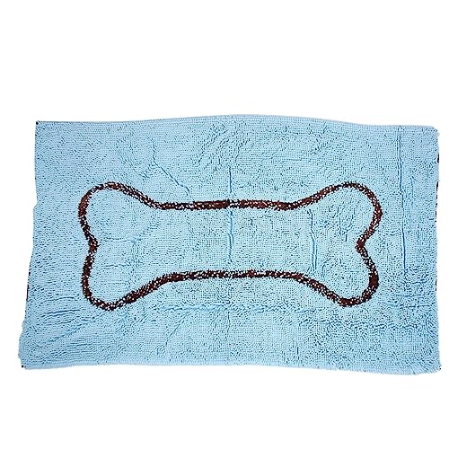 Qukaim Saugfähige Hunde-Fußmatte, Mikrofaser-Hundematte, großer saugfähiger Haustier-Türteppich, weich, schnell trocknend, rutschfestes Design für Zuhause und Auto, 60 x 90 cm von Qukaim