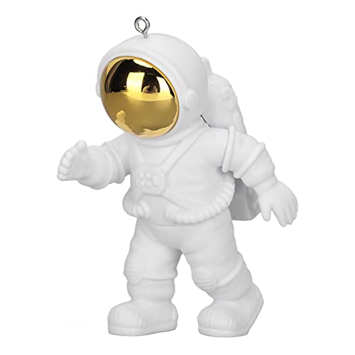 Qukaim Schwimmende Dekoration für Aquarium, schwimmender Astronaut, PVC, Aquarium-Ornamente mit Ball und Seil, umweltfreundlich, verstellbare Position, goldene Maske von Qukaim