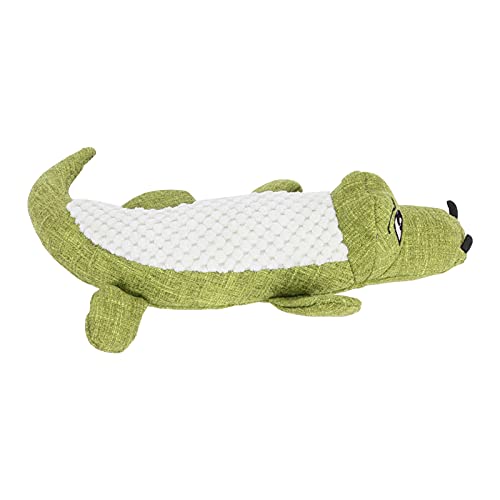 Qukaim Simulation Dog Plush Stuffed Toy Dog Toys Simulation Crocodile Shape Plush Stuffed Bite Resistant Molar Pet Vocal Toy, Green, Soft Squeezable Plush Ideal for Interactive Play von Qukaim